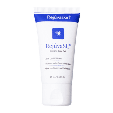 Rejuvaskin Rejuvasil Silicone Scar Gel – Scar Treatment for Surgical Scars for Face, Body, Burn, Keloids, & Acne Scar – Silicone Gel for Scars to Reduced the Appearance of Old & New Scar - 15ml