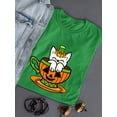 thumbnail image 3 of Pumpkin Cup With A Cat T-Shirt Women -Rose Khan Designs, Female 3X-Large, 3 of 4