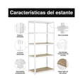thumbnail image 3 of Estante Anaquel Organizador Metal 5 Niveles Hogar Oficina OFFICE TECHE EST01, 3 of 8