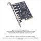thumbnail image 3 of Tarjeta de Adaptador de Tarjeta de Expansión PCI-e de 8 Puertos USB 3.2 20Gbps 4 Tipo-C + 4 Tipo-A Tarjeta de Expansión para PC de Escritorio Tarjeta Host, 3 of 5