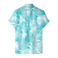 thumbnail image 3 of Camisas Para Hombre Slim Fit Hombres manga corta primavera verano casual impreso camisas top blusa camisas (Green, XL), 3 of 4