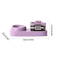 thumbnail image 4 of Cat Water Fountain with Food Bowl, Automatic Pet Water Dispenser with Large Capacity Cat Bowl Set _ #02 _ Purple _ A, 4 of 6