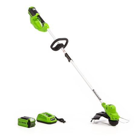 Greenworks 40V 15-Inch Straight Shaft String Trimmer 2.5Ah Battery and Quick Charger Included