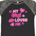 thumbnail image 4 of Inktastic Valentine's Day My Gigi Loves Me Hearts and Lips Boys or Girls Toddler T-Shirt, 4 of 5