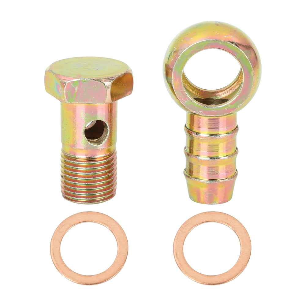 16mm Banjo Hose Barb Bolt Fitting Banjo Bolt Washer Kit for Car