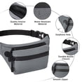 thumbnail image 6 of Fanny Pack for Men Women, Casual Belt Bag, Water Resistant Waist Bag Hip Pack with Adjustable Strap and 4-Zipper Pockets for Travel Hiking Running Outdoor Sports for Adult Teen, Gray, 6 of 7