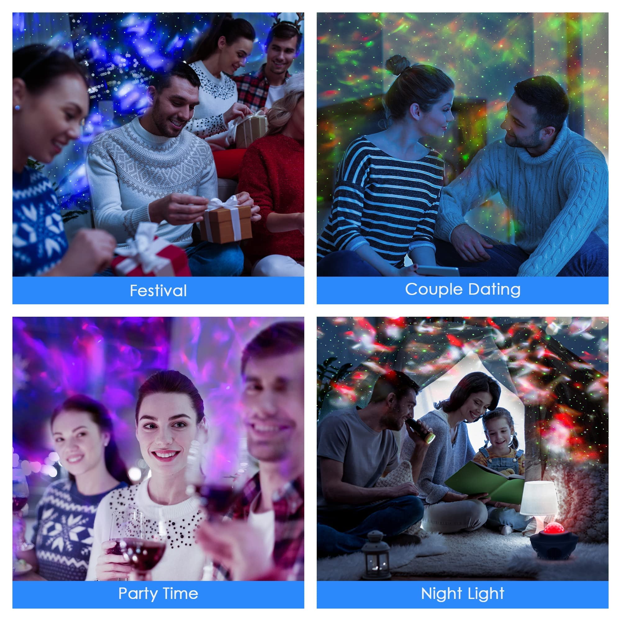 Galaxy Projector, Star Projector 3 in 1 Night Light Projector Works with  Smart App & Alexa, Google Assistant, Galaxy Light Projector with Music  Speaker & Remote Control for Bedroom Kids Adults 