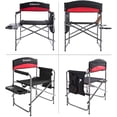 thumbnail image 6 of KingCamp 2PCS Folding Heavy Duty Camping Chair Portable Director Chair for Adult Red, 6 of 7