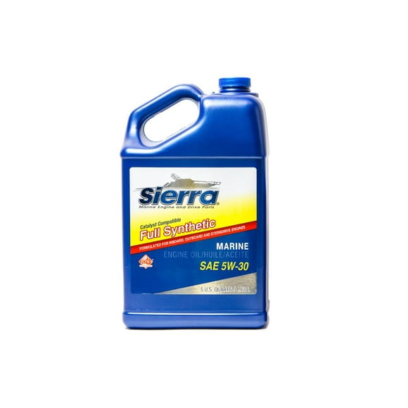 Sierra Marine Oil 18-9558-4 Marine Series; SAE 5W-30; Full Synthetic; 5 Quart Jug; Single; Marine Engine Oil; NMMA FC-W/API SM Certified