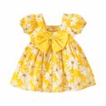 thumbnail image 4 of Birdeem Robe d'Été pour Bébé Fille à Manches Courtes avec Nœud et Marguerites, 4 of 10
