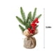 thumbnail image 4 of Fiudx Mini Árbol de Navidad, Decoración Festiva de Mesa, Tacto Natural, Pvc y Tela, Regalo Navideño, Tamaño Pequeño, Decoración de Escritorio de Oficina, 25 X 12 X 12 Cm, 4 of 7