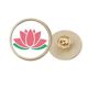 thumbnail image 1 of Flor planta hoja de loto, flor de loto Broche de oro metálico circular, 1 of 3