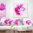 thumbnail image 4 of Designart Bright Pink Rose Flower Watercolor - Flowers Throw Pillowwork - 16x16, 4 of 5