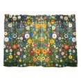 thumbnail image 7 of Yayeee Kitchen Curtains Tier Pair Light Filtering 27"x24" Rod Pocket Short Cafe Window Panel, Green Floral Garden, 7 of 7