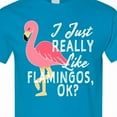 thumbnail image 4 of Inktastic I Just Really Like Flamingos Ok with Pink Flamingo T-Shirt, 4 of 5