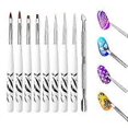 thumbnail image 2 of 9pcs Nail Art Tools Polish Gel Liner Pen Nail Painting Pen Stainless Steel Cuticle Pusher & Trimmer Kit, 2 of 5