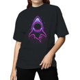 thumbnail image 2 of Neon Retro Shark Attack Women's T-shirt, 2 of 3