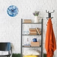 thumbnail image 4 of 10" Quartz Indoor Wall Clock Silent Mechanism / Blue Elegance Gardenia Statue, 4 of 11