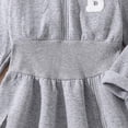 thumbnail image 4 of AQUARIVE Robes d'Été pour Enfants Filles Imprimé Mignon Col Rond Manches Longues Robe Fluide Ligne A Texture Coupe Décontractée Robe Fille Bleue 12-18 m, 4 of 8