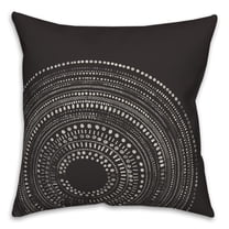 Creative Products Black Circle Dot Pattern 18x18 Indoor / Outdoor Pillow