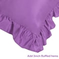 thumbnail image 5 of Unique Bargains 2-Piece Satin Ruffled Edge Pillowcases, Boudoir, Purple, 5 of 7