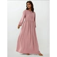 thumbnail image 3 of Maxi Dress with A-Form Fit and Crew Neck, 3 of 7