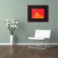 thumbnail image 3 of Trademark Fine Art "Abstract Orange Triangle" Canvas Art by Claire Doherty, Black Matte, Wood Frame, 3 of 4