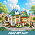 thumbnail image 4 of PLAXSOON Flower Caf&Atilde;&copy; House Building Set with LED, 1520 PCS Botanical Coffee Architecture with Openable Design, Floral Bakery Construction Model for Hom, 4 of 9