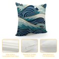 thumbnail image 4 of YINGXI Throw Pillow Covers Home Decor Ocean Japanese Sea Surf Blue Pillow Cases Decorative 12x12in, 4 of 5