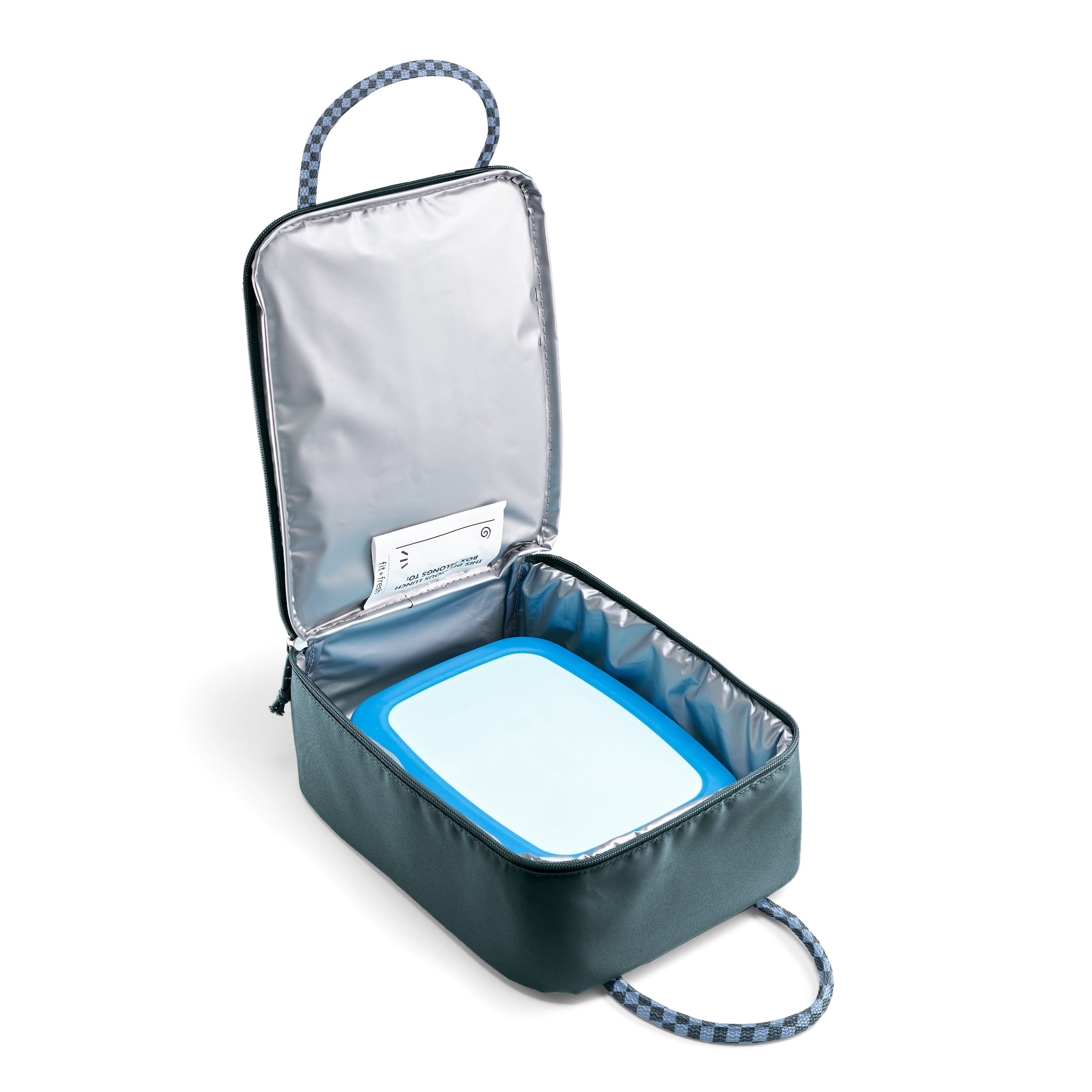 Fit & Fresh Connor Lunch Bag, Reusable Insulated Lunch Bag for Kids and Tweens, Lunch Box for School, Boulder Gray