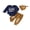 Navy Blue, variant on Loicainy Infant Baby Boy Fall Outfits 3 6 12 18 Months Football Letter Embroidered Long Sleeve Romper Pants and Knot Hat 3 Piece Clothes Set