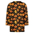 thumbnail image 5 of Halloween Shirts for Women 3/4 Sleeve Casual Tunic Tops Funny Bat,Ghost,Pumpkin Printed Costume Holiday Blouses Yellow 2XL, 5 of 5