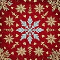 thumbnail image 6 of Autua Snowflake Hearts Folk Art Round Tablecloth Stain-Resistant 100% Polyester 42"-46, 6 of 8