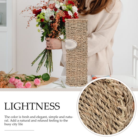 Pots for Plants Plant Decor Decorative Vase Tall Wicker Vase Vase for Flower Simple Vase Dried Flowers Rattan Office