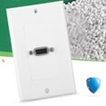 thumbnail image 2 of Qiilu HD USB, Socket,VGA Socket Wall Mount Panel Adapter Wall Socket ABS Material, 2 of 8
