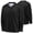Black, variant on Boys V-Neck Long Sleeve Jersey Athletic Sports Shirt Solid Color Uniform Top for School Gym Workout Practice (Purple,12-13 Years)