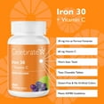 thumbnail image 3 of Celebrate Vitamins 30 mg Iron + Vitamin C Chewable Tablets - Grape Flavor - 30 count, 3 of 5