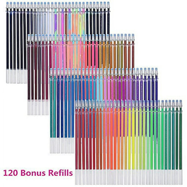 Tanmit 240 Gel Pens Set for Adults Coloring Books Drawing Art