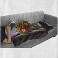 thumbnail image 6 of Gerber Daisy Soft Flannel Fleece Blanket, Colorful Bouquet of Gerberas in a Vase in Front of the Window Painting Style, Cozy Plush for Indoor and Outdoor Use, 50" x 60", Multicolor, by Ambesonne, 6 of 6