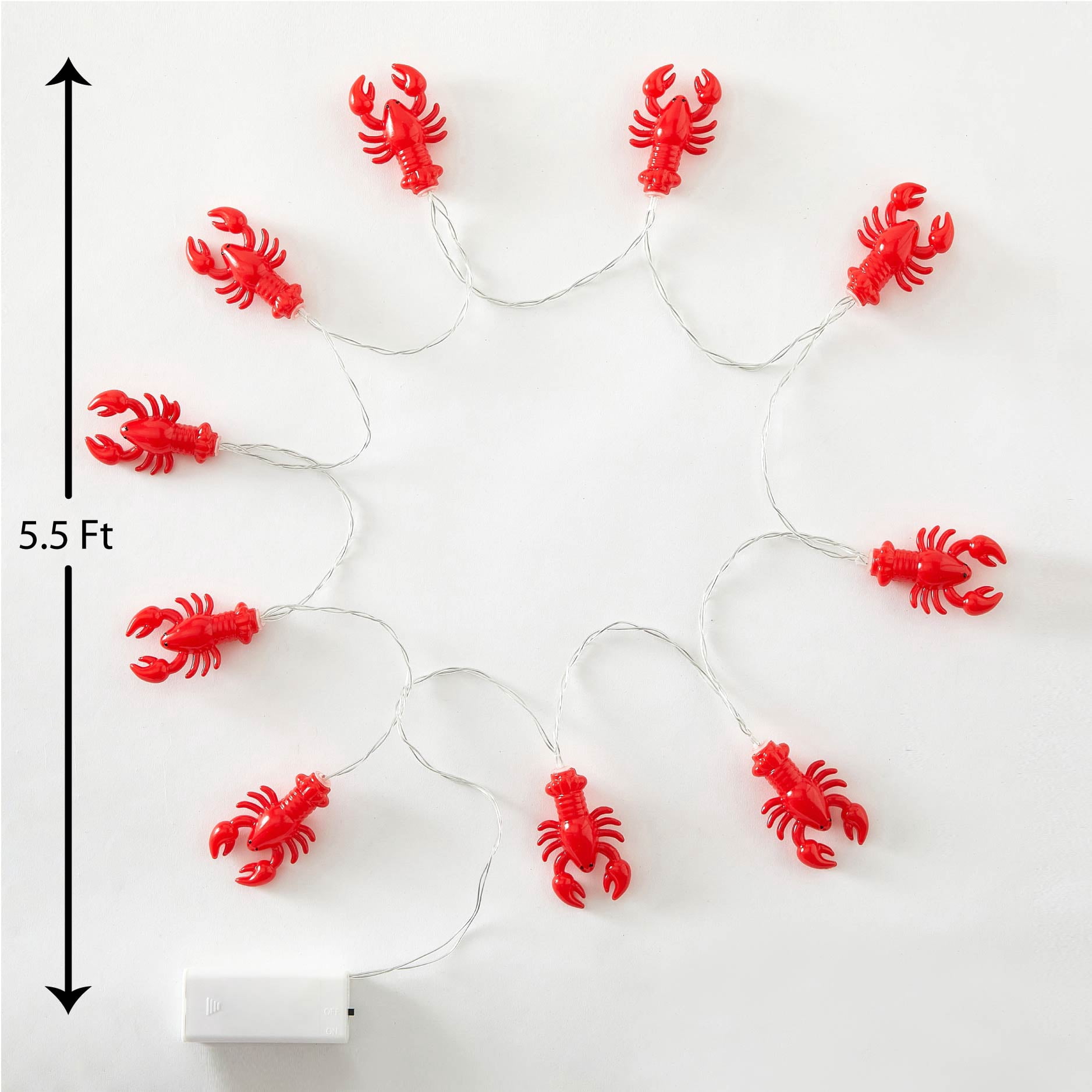 Urban Shop Indoor 5.5' Battery Operated Lobster Figural LED String Lights