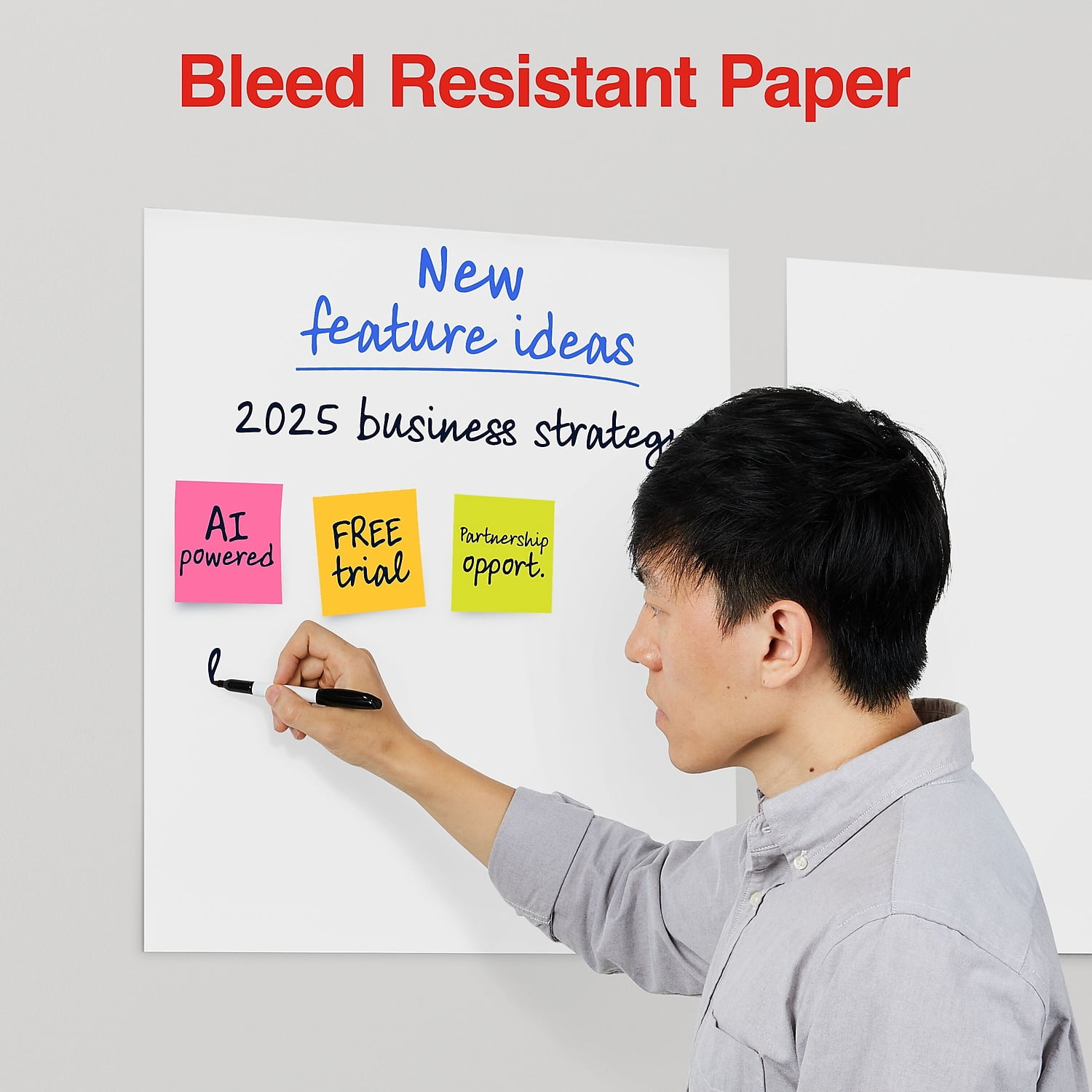 MyOfficeInnovations Stickies Tabletop Easel Pad 20" x 23" White 20 Sheets/Pad (23448) 958102