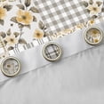 thumbnail image 4 of Erosebridal Floral Plaid Black Out Curtains for Girls, Orange Checkered Curtains Pack of 2 (42x63 Each), 4 of 6