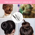 thumbnail image 2 of Sonducket Herramienta de cola de caballo para el cabello, accesorio de peinado elástico duradero, buen estilo de cola de bucle, decoraciones de peinado, Accesorio para el cabello negro Sonducket AP009420-04, 2 of 6