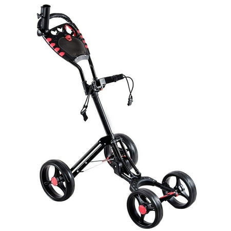 Folding 4 Wheels Golf Pull Push Cart Trolley (Best Value Electric Golf Trolley)
