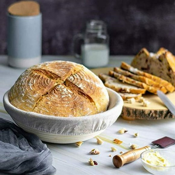 Round Shape Bread Proofing Basket Sourdough Proving basket baking basket dough Container Metal Dough Scraper Bread Bag Kit