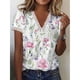 thumbnail image 1 of Camisas de moda para mujer, camiseta con estampado de encaje, blusa estampada para mujer, blusas elegantes de verano para mujer, hechas a medida para la perfección, 1 of 4