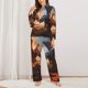 thumbnail image 2 of Balery Lava Dragon Conjunto de Pijama con Estampado para Mujer, Conjunto de Dos Piezas con Manga Larga, Ropa de Dormir Suave con Bolsillos, Pijamas Cómodos-Large, 2 of 7