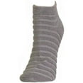 thumbnail image 2 of MeMoi Textured Striped Cotton Blend Anklet Socks - Womens - Female, One Size, Ash, 2 of 5