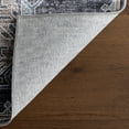 thumbnail image 4 of nuLOOM Philomena Medallion SplashGuard Machine Washable Area Rug, 4' x 6', Philomena Charcoal, 4 of 11