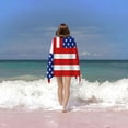 thumbnail image 6 of PHYHOO American Flag with Red and White Stripes , Sand Free Microfiber Beach Blanket, Quick Dry Absorbent Bath Towels for Swimming Pool, Camping, Picnic, Yoga Gym Sports 30x60in, 6 of 8